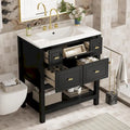 Mobile bagno da 30 con lavabo in ceramica, set lavabo singolo indipendente con 5 cassetti