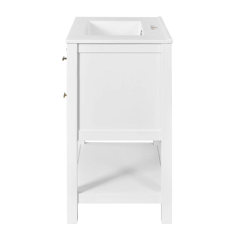Mobile bagno da 30 con lavabo in ceramica, set lavabo singolo indipendente con 5 cassetti