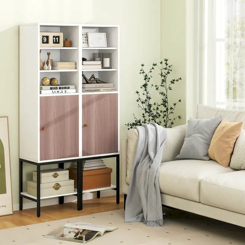 57 Bathroom Tall Cabinet with 1 Door and 4 Shelves - See Details