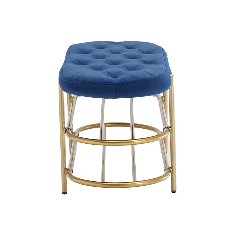 Velvet Upholstered Tufted End of Bench for Living Room/Bedroom