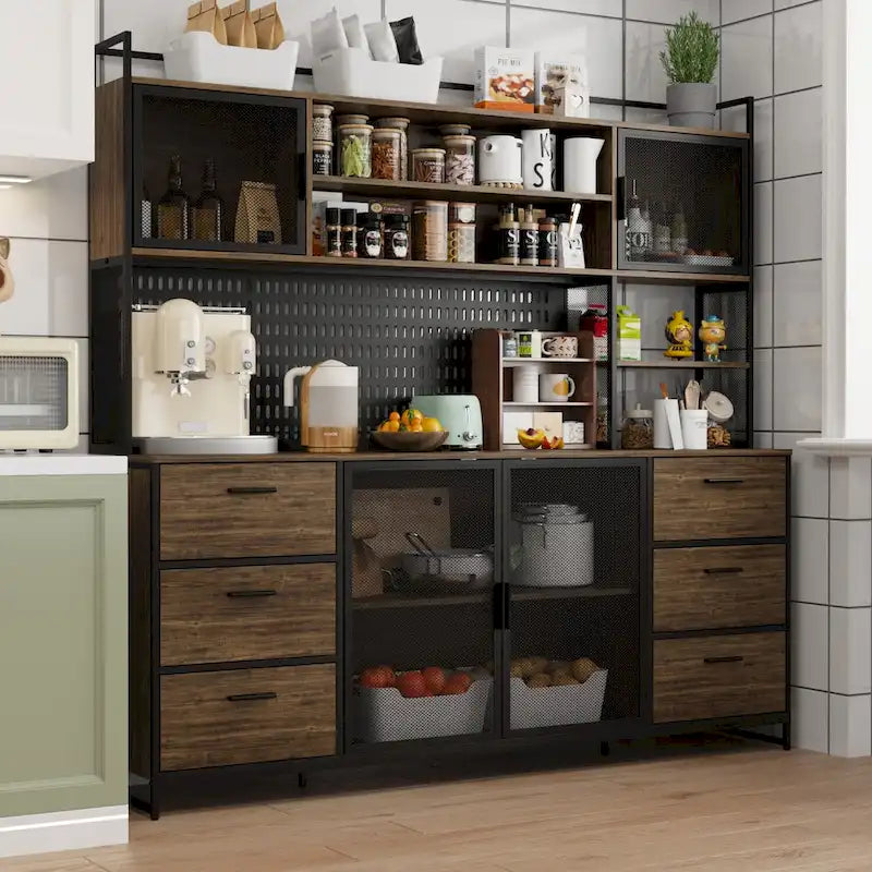 Dispensa da cucina da 70.9W con vano contenitore e supporto per microonde