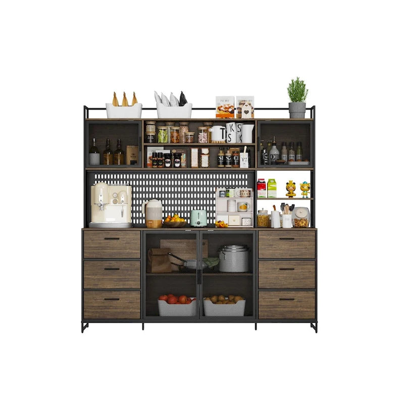 Dispensa da cucina da 70.9W con vano contenitore e supporto per microonde