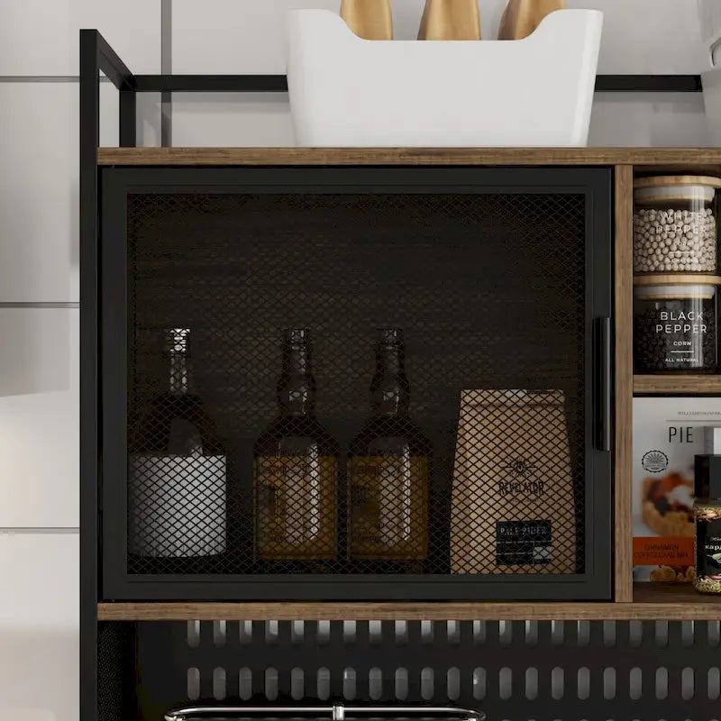 Dispensa da cucina da 70.9W con vano contenitore e supporto per microonde