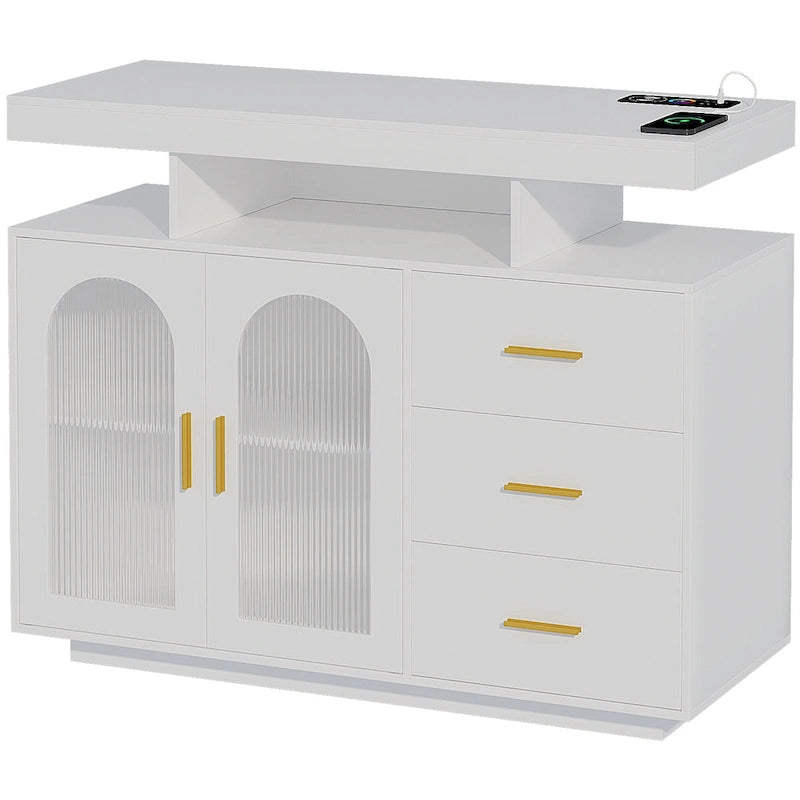 99 cm breites Sideboard mit LED-Beleuchtung - N/A