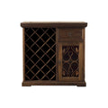 Handmade Solid Reclaimed Barn Wood & Forged Iron Hardware Wine Floor Cabinet for Indoor 40 Height - N/A