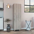 Armoire de nettoyage, armoire à deux portes, quatre pieds, cinq étagères