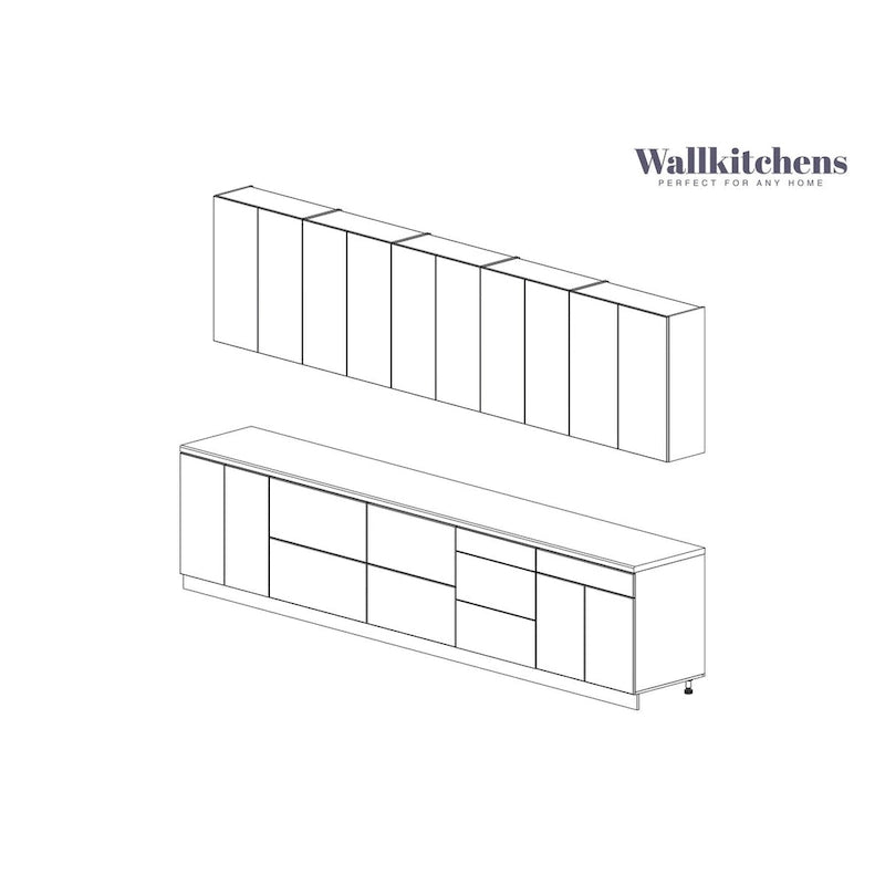Collection White Gloss Color Base Size 13Ft Wide - 153x24