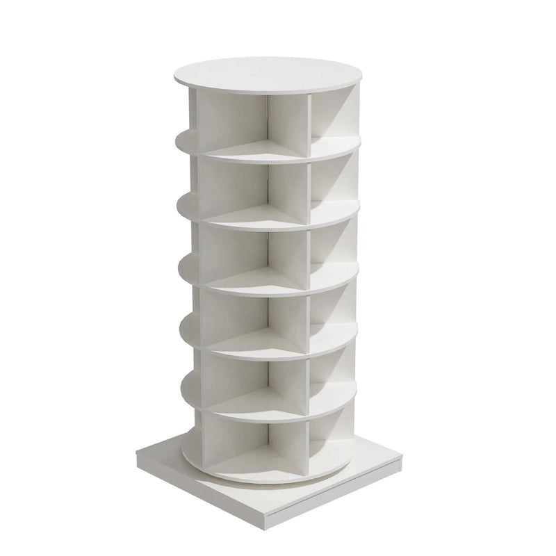 360Rotating Shoe Cabinet 6 layers Holds Up to 24 Paris of Shoes