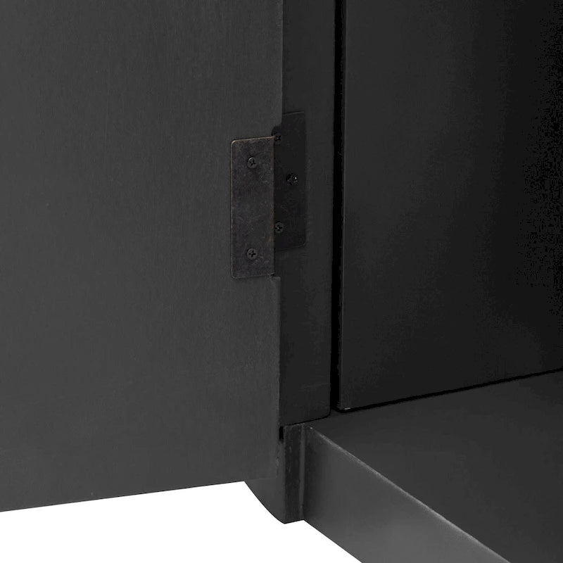63 Vertical Striped Door Storage Cabinet with Adjustable Shelves