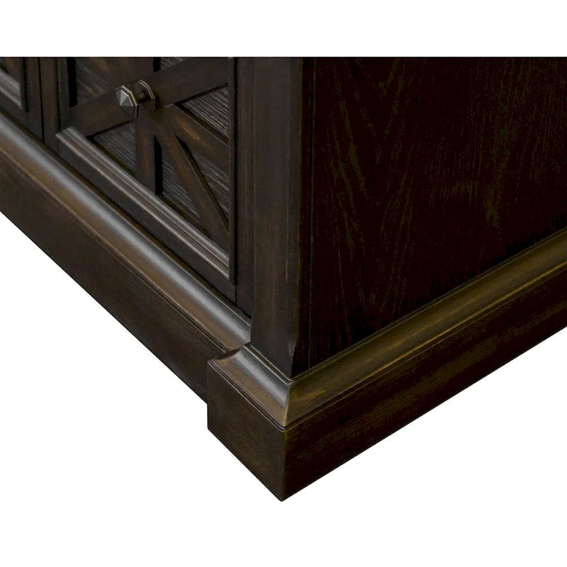 Traditionelle Holz-Hängeregistratur, Aufbewahrungsschublade, Büroschublade, vollständig montiert, dunkelbraun