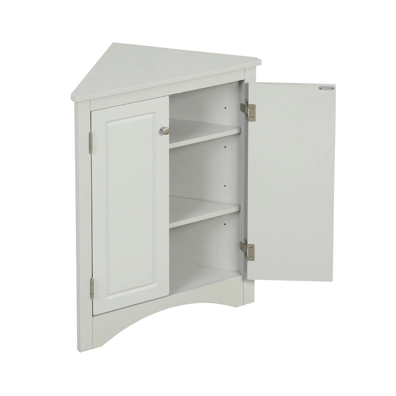 Bathroom Storage Cabinet with Adjustable Shelves Freestanding Floor Cabinet - 17.2L x 17.2W x 31.5H