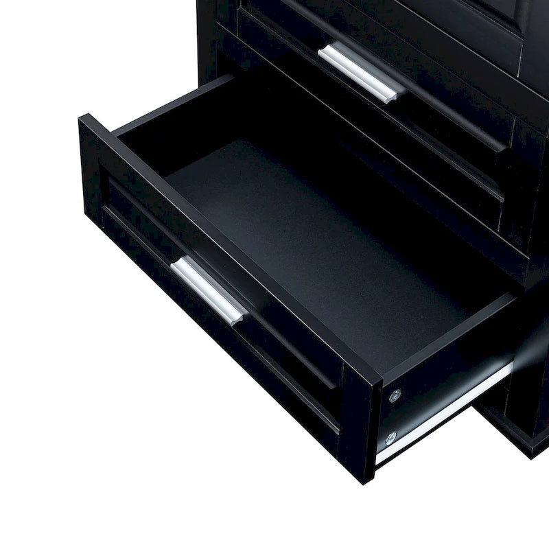 Tall Storage Cabinet with Three Drawers - N/A