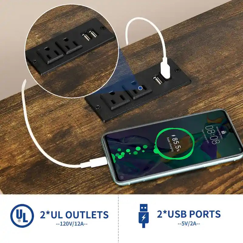 Mobiele archiefkast met 3 laden, ledverlichting en laadstation, geschikt voor A4/Letter-formaat