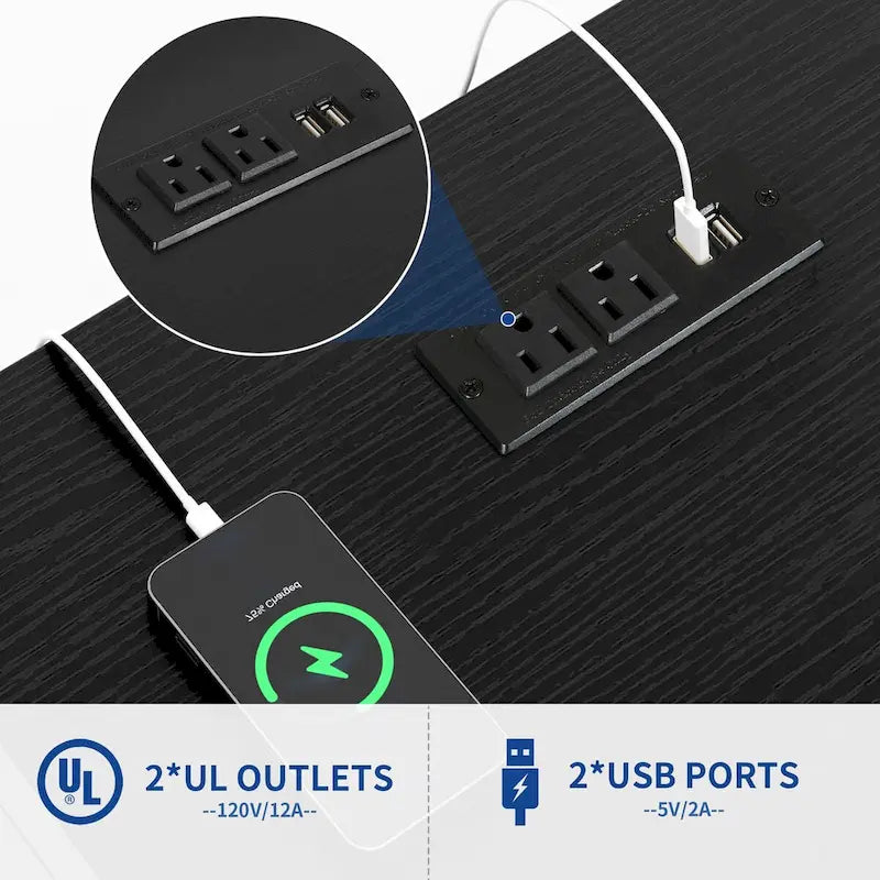 Mobiele archiefkast met 3 laden, ledverlichting en laadstation, geschikt voor A4/Letter-formaat